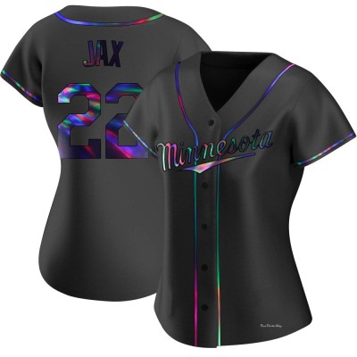 Women's Griffin Jax Minnesota Twins Replica Black Holographic Alternate Jersey