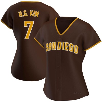 Women's Ha-Seong Kim San Diego Padres Authentic Brown Road Jersey