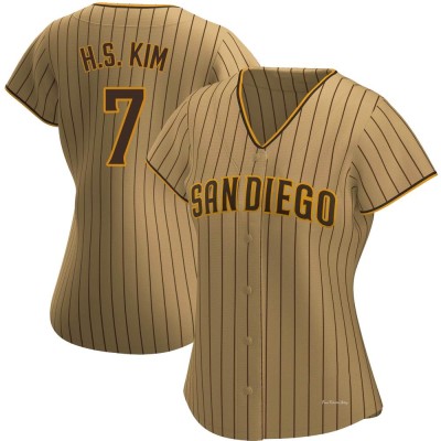 Women's Ha-Seong Kim San Diego Padres Authentic Tan/Brown Alternate Jersey