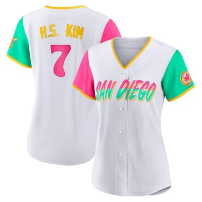 Women's Ha-Seong Kim San Diego Padres Authentic White 2022 City Connect Jersey