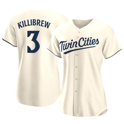 Women's Harmon Killibrew Minnesota Twins Authentic Cream Alternate Jersey