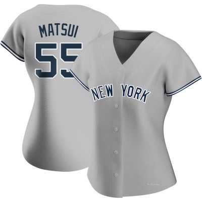 Women's Hideki Matsui New York Yankees Authentic Gray Road Name Jersey