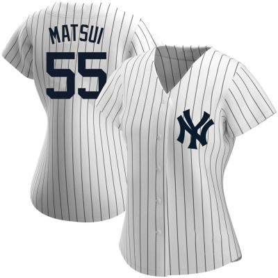 Women's Hideki Matsui New York Yankees Authentic White Home Name Jersey