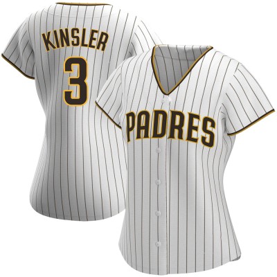 Women's Ian Kinsler San Diego Padres Authentic White/Brown Home Jersey