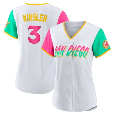 Women's Ian Kinsler San Diego Padres Replica White 2022 City Connect Jersey