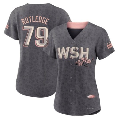 Women's Jackson Rutledge Washington Nationals Authentic Gray 2022 City Connect Jersey