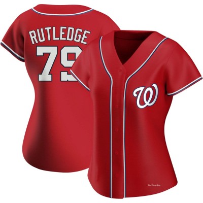 Women's Jackson Rutledge Washington Nationals Authentic Red Alternate Jersey