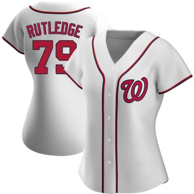 Women's Jackson Rutledge Washington Nationals Authentic White Home Jersey