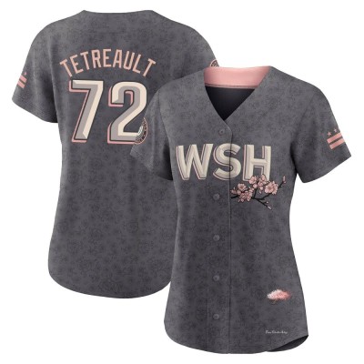 Women's Jackson Tetreault Washington Nationals Authentic Gray 2022 City Connect Jersey