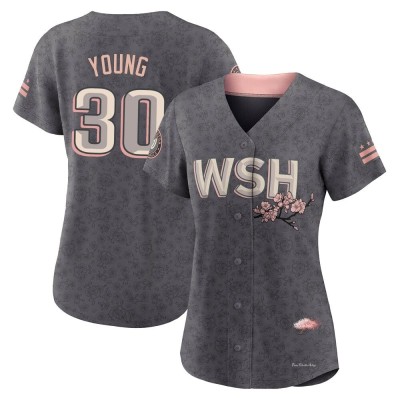 Women's Jacob Young Washington Nationals Authentic Gray 2022 City Connect Jersey