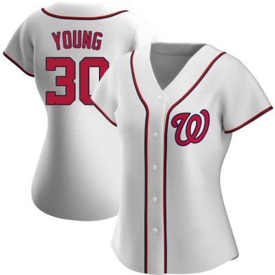 Women's Jacob Young Washington Nationals Authentic White Home Jersey