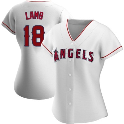 Women's Jake Lamb Los Angeles Angels Authentic White Home Jersey