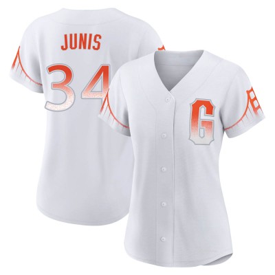 Women's Jakob Junis San Francisco Giants Authentic White 2021 City Connect Jersey