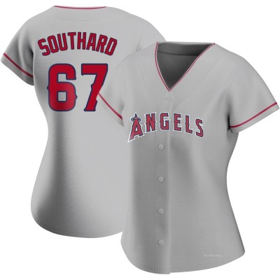 Women's Jared Southard Los Angeles Angels Authentic Silver Road Jersey