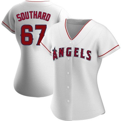 Women's Jared Southard Los Angeles Angels Authentic White Home Jersey