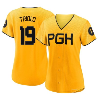 Women's Jared Triolo Pittsburgh Pirates Authentic Gold 2023 City Connect Jersey