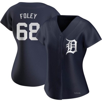 Women's Jason Foley Detroit Tigers Authentic Navy Alternate Jersey