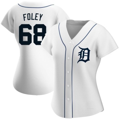 Women's Jason Foley Detroit Tigers Authentic White Home Jersey