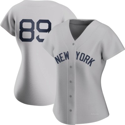 Women's Jasson Dominguez New York Yankees Authentic Gray 2021 Field of Dreams Jersey