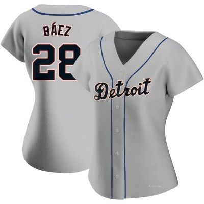 Women's Javier Baez Detroit Tigers Authentic Gray Road Jersey