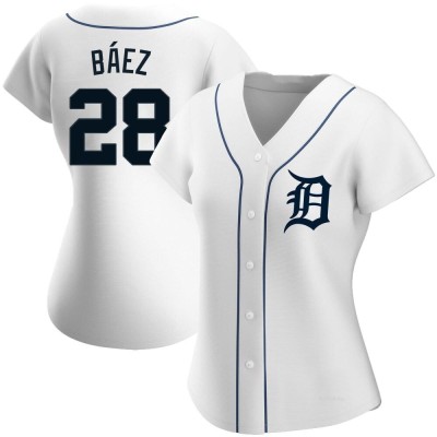 Women's Javier Baez Detroit Tigers Authentic White Home Jersey