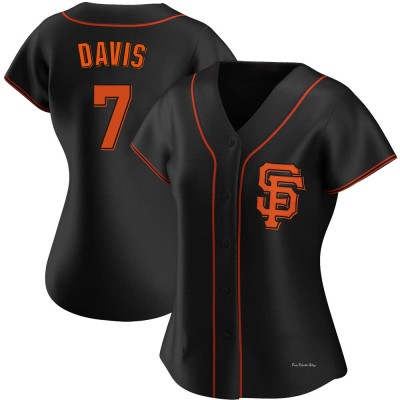 Women's J.D. Davis San Francisco Giants Authentic Black Alternate Jersey