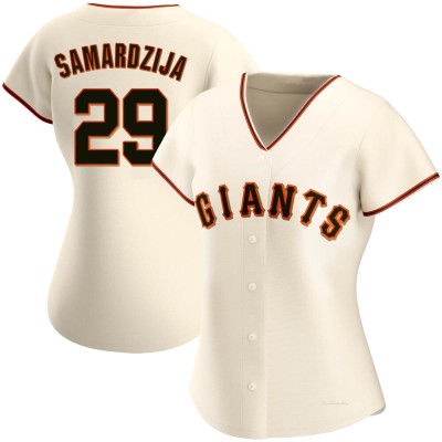 Women's Jeff Samardzija San Francisco Giants Authentic Cream Home Jersey