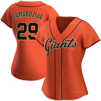 Women's Jeff Samardzija San Francisco Giants Authentic Orange Alternate Jersey