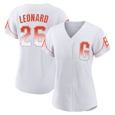 Women's Jeffrey Leonard San Francisco Giants Authentic White 2021 City Connect Jersey