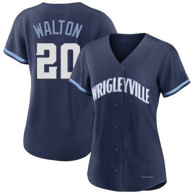 Women's Jerome Walton Chicago Cubs Authentic Navy 2021 City Connect Jersey