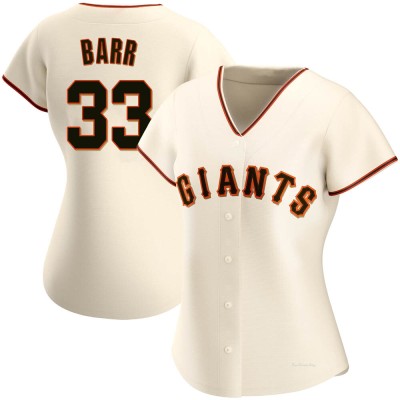 Women's Jim Barr San Francisco Giants Authentic Cream Home Jersey