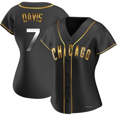 Women's Jody Davis Chicago Cubs Replica Black Golden Alternate Jersey