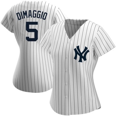 Women's Joe DiMaggio New York Yankees Authentic White Home Name Jersey