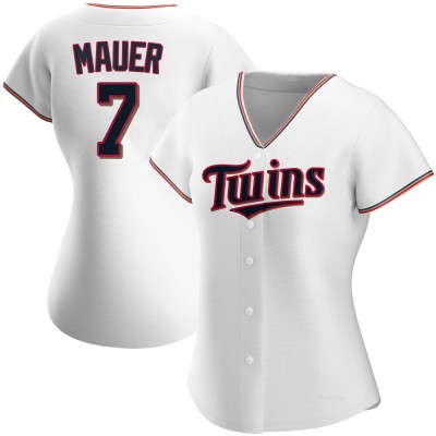 Women's Joe Mauer Minnesota Twins Authentic White Home Jersey