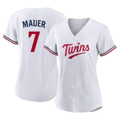 Women's Joe Mauer Minnesota Twins Authentic White Home Jersey