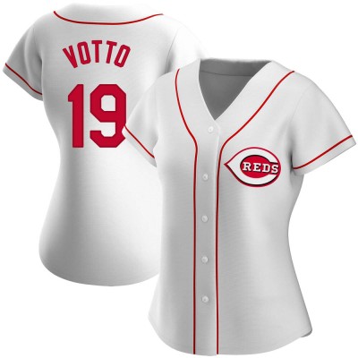 Women's Joey Votto Cincinnati Reds Authentic White Home Jersey