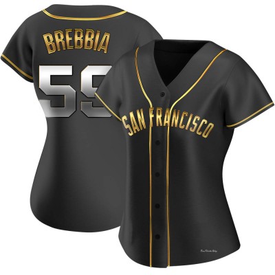 Women's John Brebbia San Francisco Giants Replica Black Golden Alternate Jersey