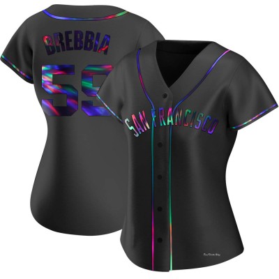 Women's John Brebbia San Francisco Giants Replica Black Holographic Alternate Jersey