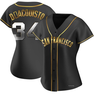 Women's John D'acquisto San Francisco Giants Replica Black Golden Alternate Jersey