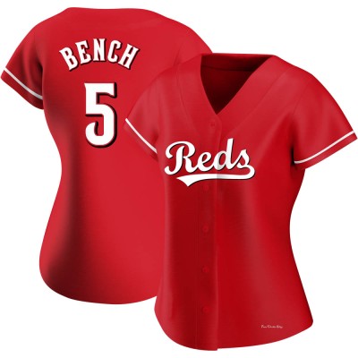 Women's Johnny Bench Cincinnati Reds Authentic Red Alternate Jersey