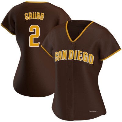 Women's Johnny Grubb San Diego Padres Authentic Brown Road Jersey