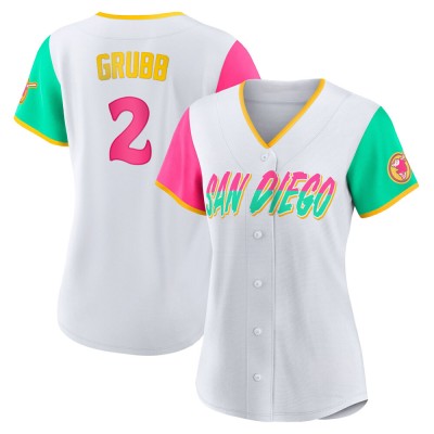 Women's Johnny Grubb San Diego Padres Authentic White 2022 City Connect Jersey