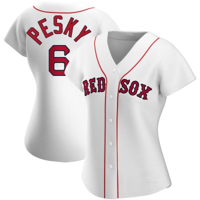 Women's Johnny Pesky Boston Red Sox Authentic White Home Jersey