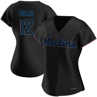 Women's Jorge Soler Miami Marlins Authentic Black Alternate Jersey