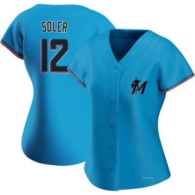 Women's Jorge Soler Miami Marlins Authentic Blue Alternate Jersey