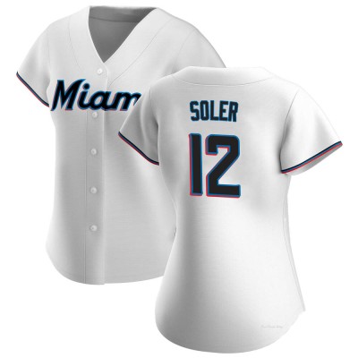 Women's Jorge Soler Miami Marlins Authentic White Home Jersey