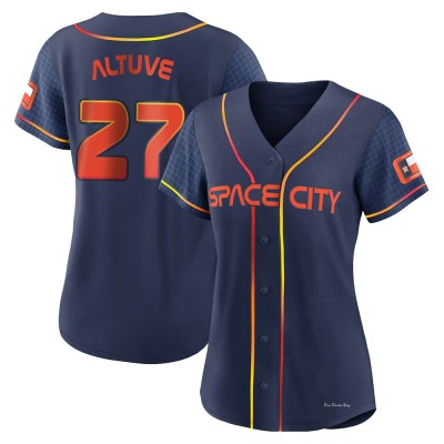 Women's Jose Altuve Houston Astros Authentic Navy 2022 City Connect Jersey