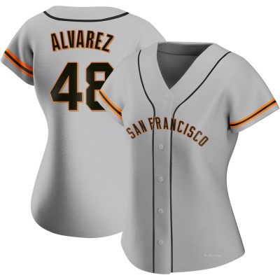 Women's Jose Alvarez San Francisco Giants Authentic Gray Road Jersey