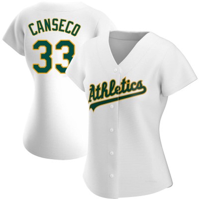 Women's Jose Canseco Oakland Athletics Authentic White Home Jersey