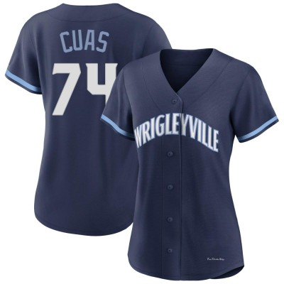 Women's Jose Cuas Chicago Cubs Authentic Navy 2021 City Connect Jersey